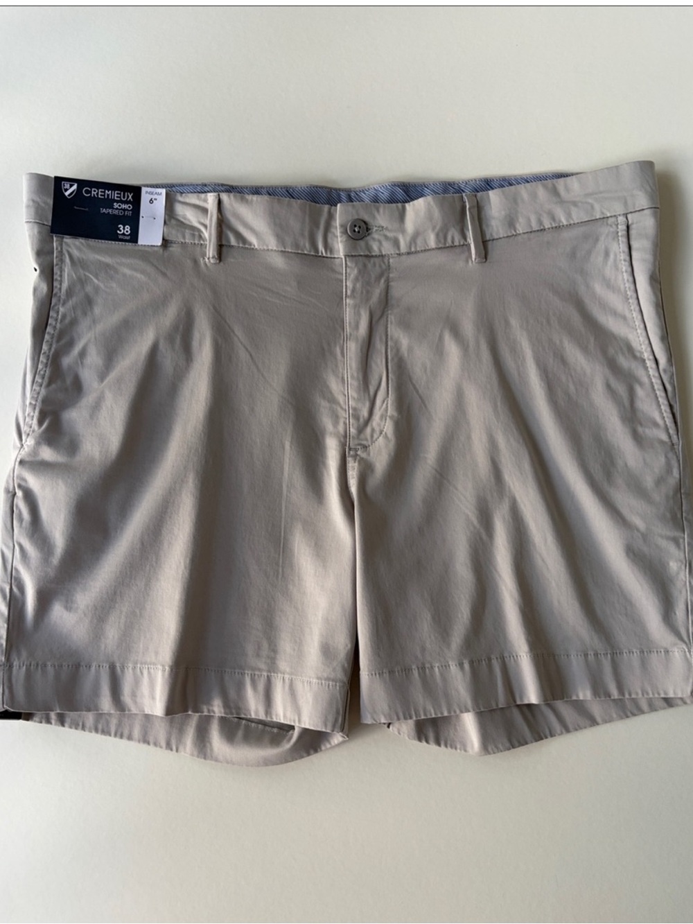 Cremieux Men’s  6” Soho Tapered Fit Shorts Size 38 Grey